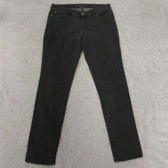 Michael Kors Gray Colored Denim Five Pocket Mid Rise Straight Leg Jean - Picture 2 of 8